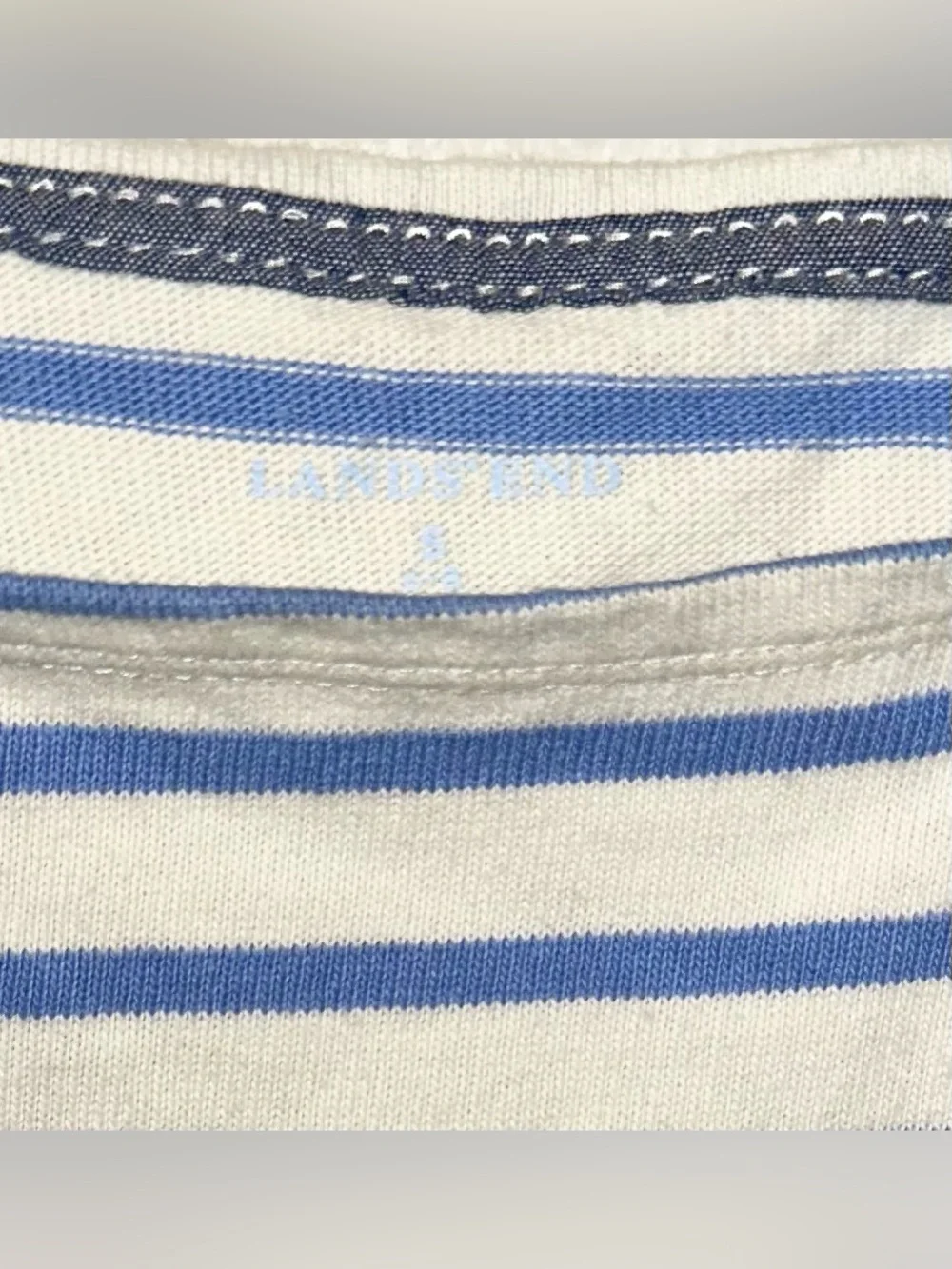 Land’s End Blue and White Striped Tunic Top